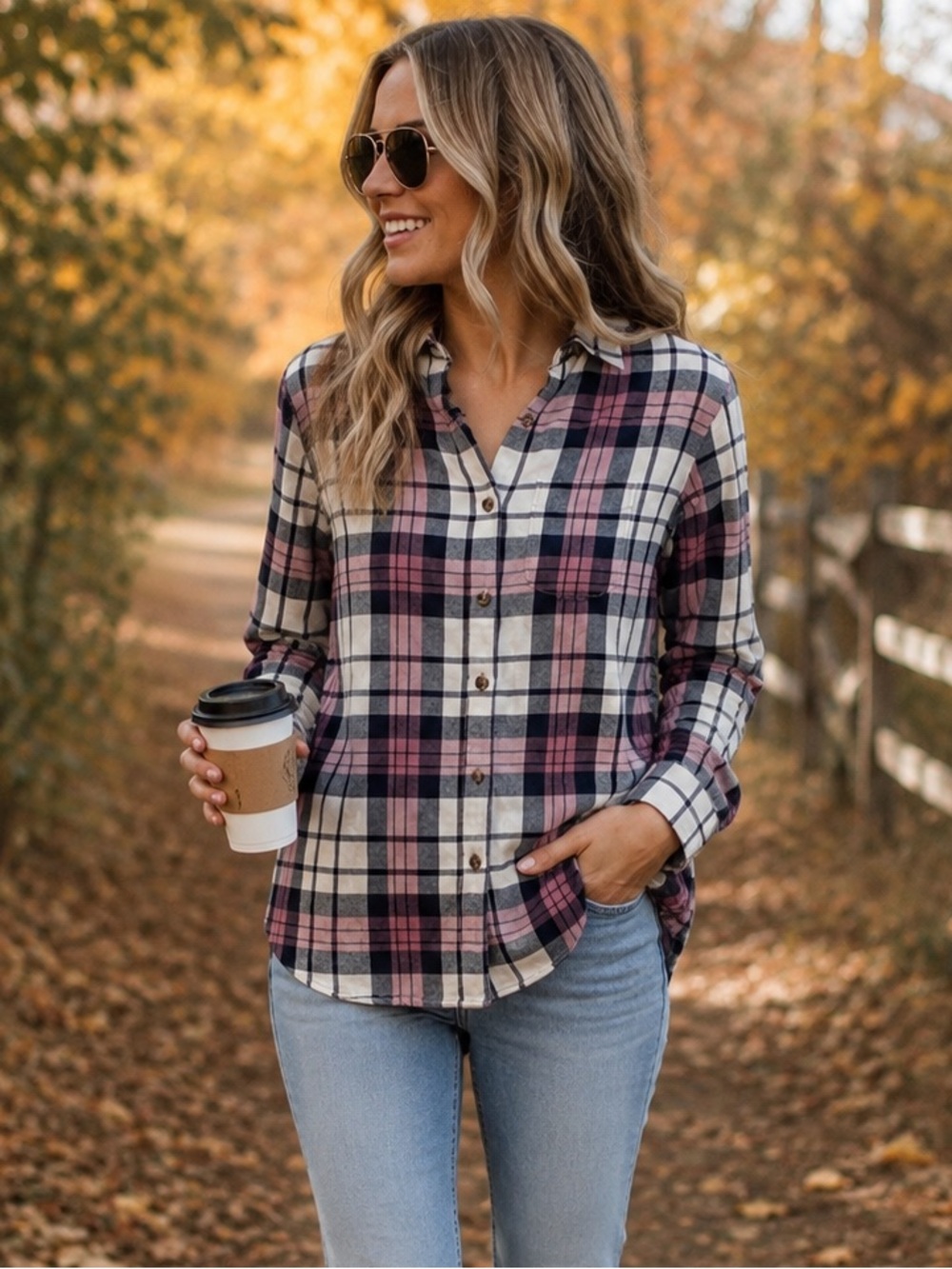 🏔️THE NORTH FACE Plaid Button Down Flannel Small